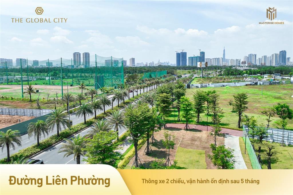 200m2 vuông vắn, mặt tiền đường liên phường, cách global city 1p di chuyển