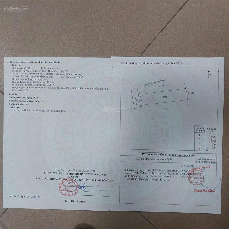 Bán đất an viễn (trảng bom) gần khu công nghiệp, nhà thờ