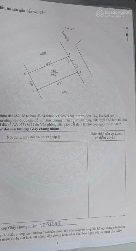 Bán nhanh lô đất 99m2 tại vạn an, sơn đông, nở hậu, mặt tiền 6m, nằm trên đường trục chính của thôn