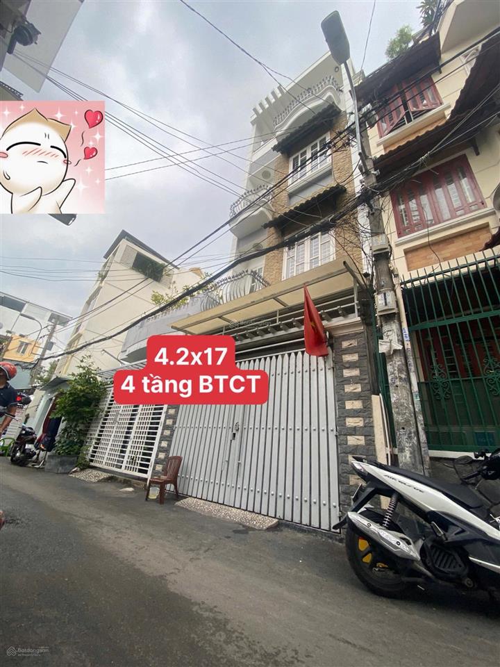 Bán nhà lê quang định 4 tầng 4.2x17m  4pn, hẻm xe hơi thông tứ tung, sát mặt tiền chỉ hơn 7 tỷ tl