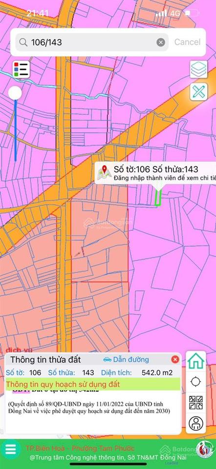 Kẹt vốn, bán nhanh lô đất 542m2 tại phường tam phước, biên hòa, đồng nai