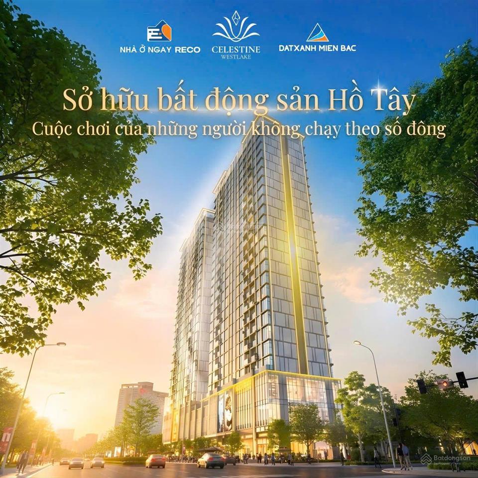 Chung cư 2 pn celestine westlake, dự án cạnh hồ tây với bầu không khí trong lành nhất thủ đô