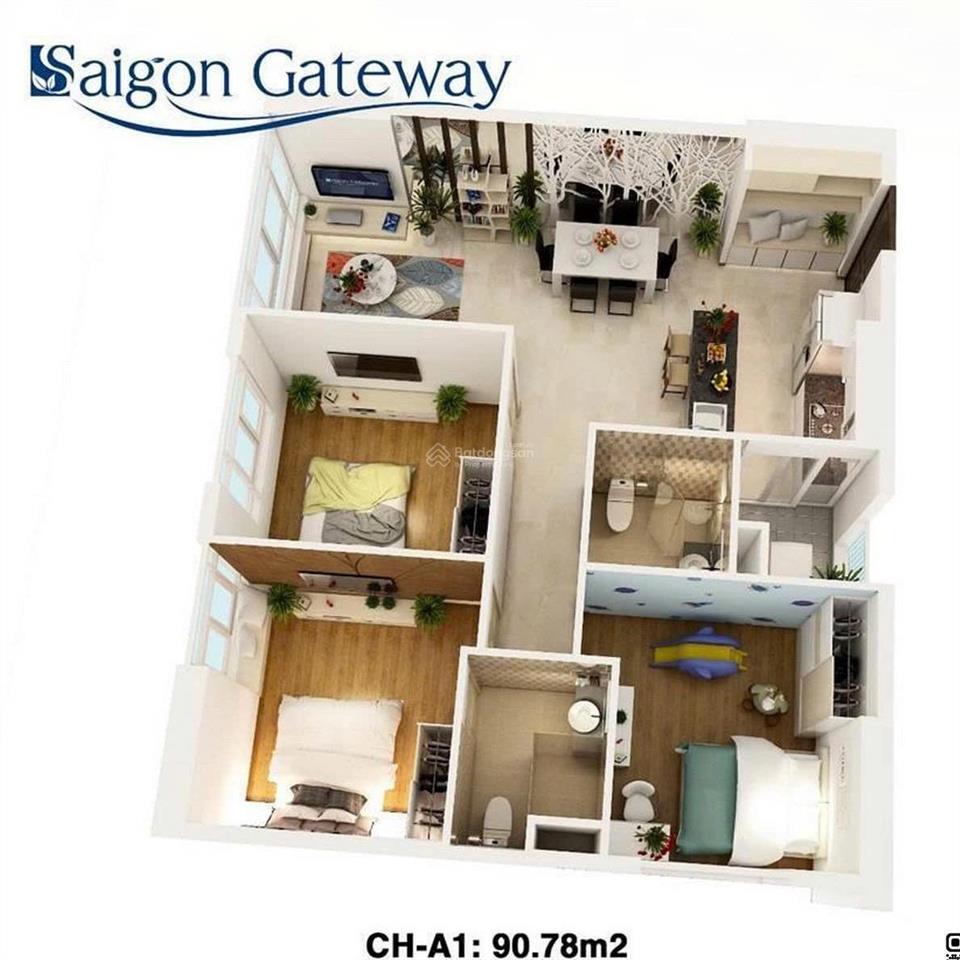 Đi bộ sang ga metro  sài gòn gateway 3pn đã có sổ hồng  ***