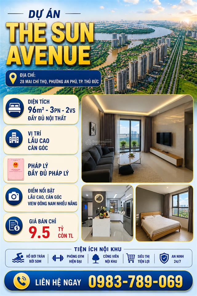 Căn 3pn 96m "chìa khóa trao tay" giá chỉ 9.5 tỷ thương lượng!