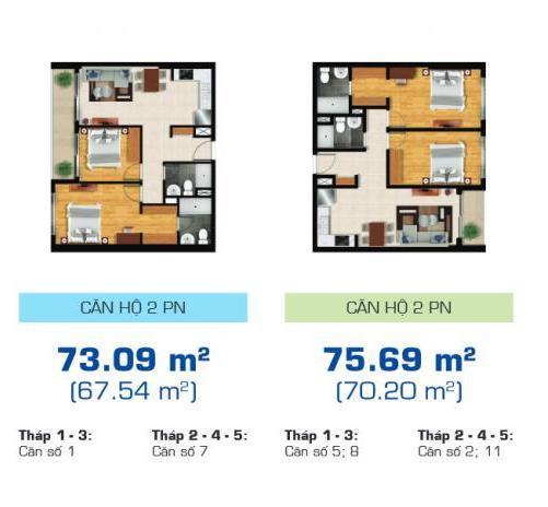 Chủ thiện chú bán căn 2 phòng ngủ 75m2 nội thất đẹp có sổ hồng sẵn  0938 295 ***