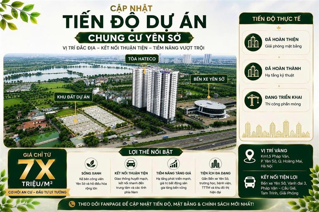 Bán căn hộ mandarin garden 3 yên sở (hòa phát) giá từ 6x tr/m2