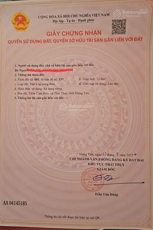 Bán lô đất thổ cư tại thái thụy 71m giá chỉ 1,39 tỷ