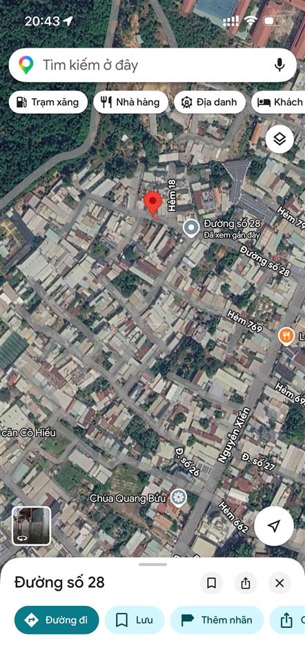 Đất full thổ cư 71m2 đường số 28, long bình, gần vinhome grandpark