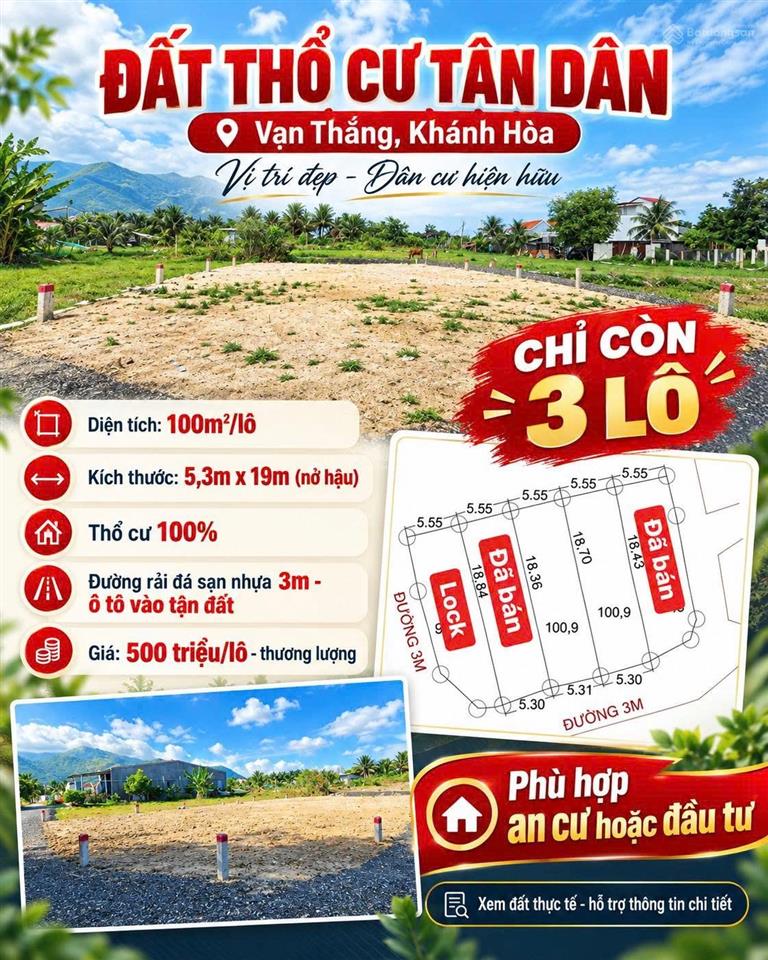Đất full thổ cư tân dân đang giảm sâu