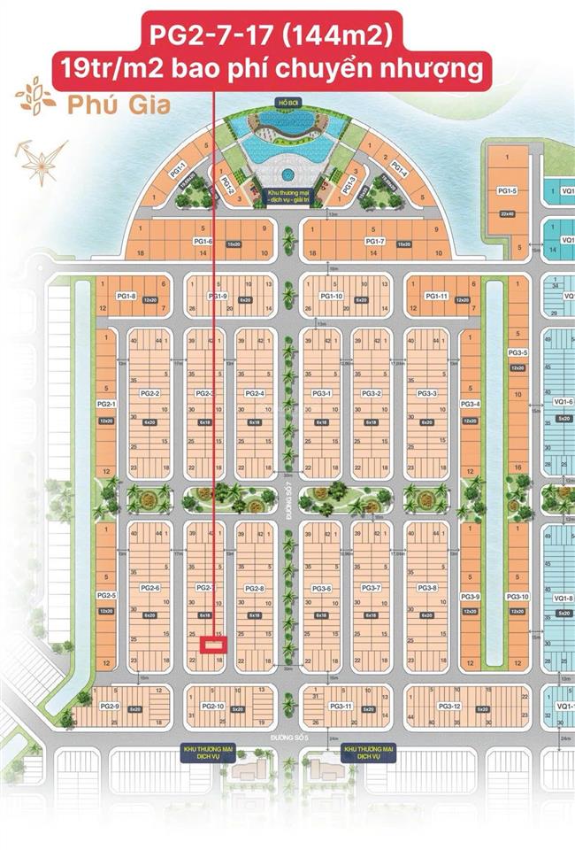 Chính chủ gửi bán lô đất 144m2 sổ đỏ sẵn, trung tâm khu phú gia kđt biên hoà new city