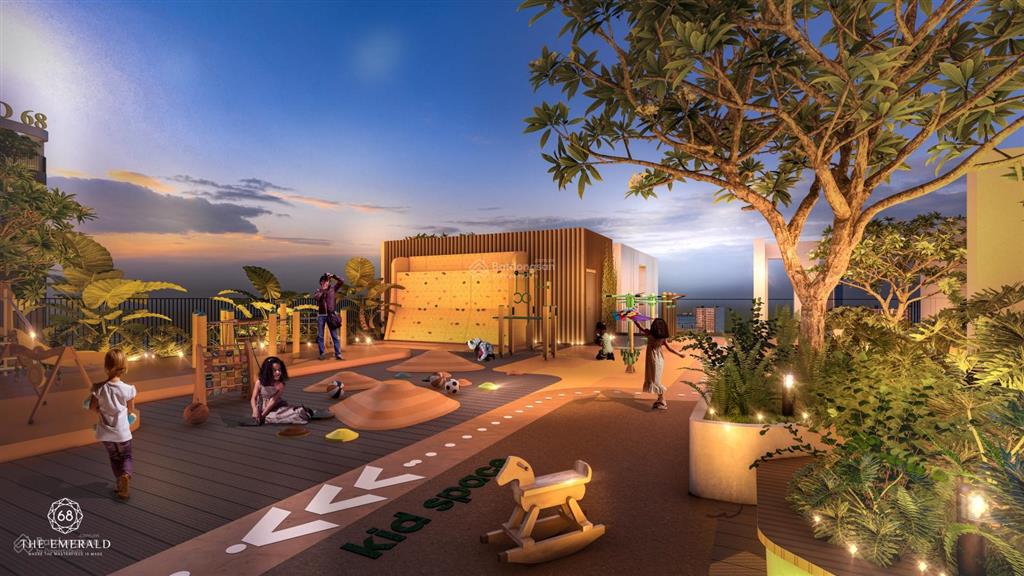 Căn hộ 2pn tầng tiện ích  view hồ bơi, cầu kính, khu vườn trên không siêu đỉnh tại the emerald 68