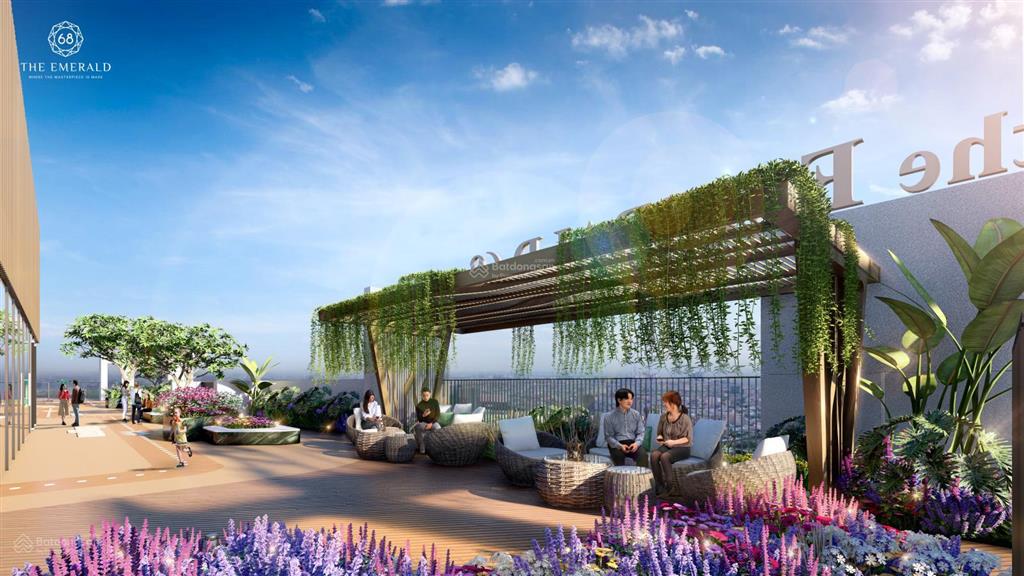 Căn hộ 2pn tầng tiện ích  view hồ bơi, cầu kính, khu vườn trên không siêu đỉnh tại the emerald 68