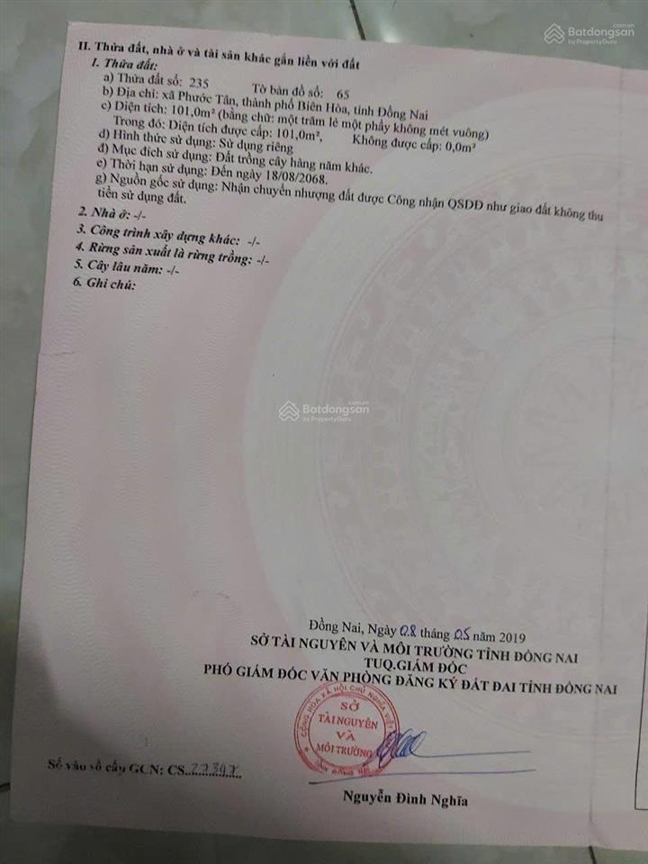 Bán đất chính chủ phước tân biên hòa, đồng nai