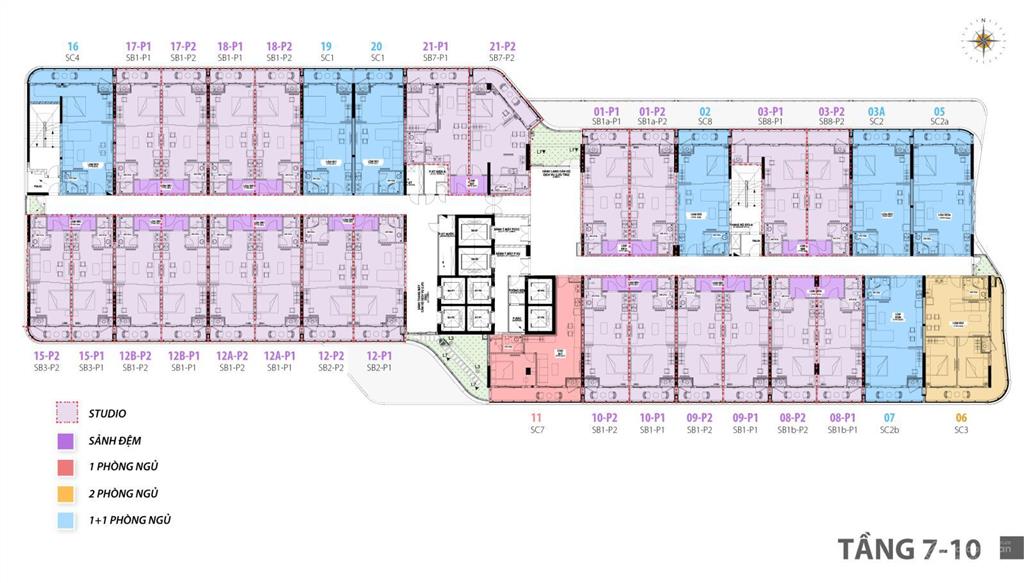 Căn 2pn ttc plaza  thiết kế rộng rãi, phù hợp ở và đầu tư. vị trí trung tâm thanh khê