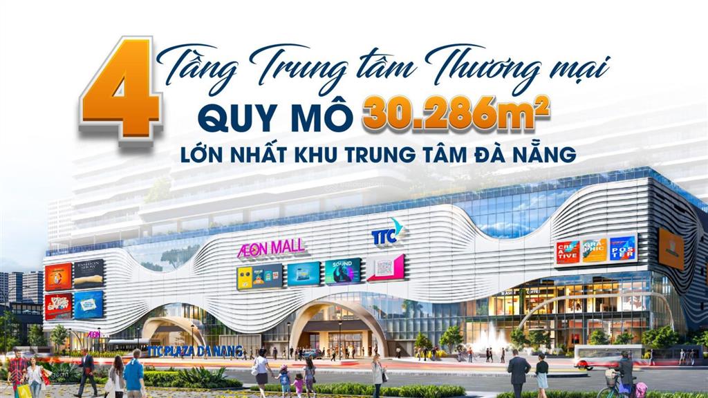 Căn 2pn ttc plaza  thiết kế rộng rãi, phù hợp ở và đầu tư. vị trí trung tâm thanh khê