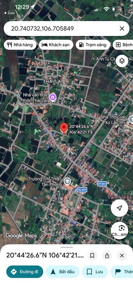 BÁN LÔ ĐẤT ĐẸP TẠI THÁI LAI - KIẾN THỤY - NGÕ RỘNG Ô TÔ VÀO THOẢI MÁI