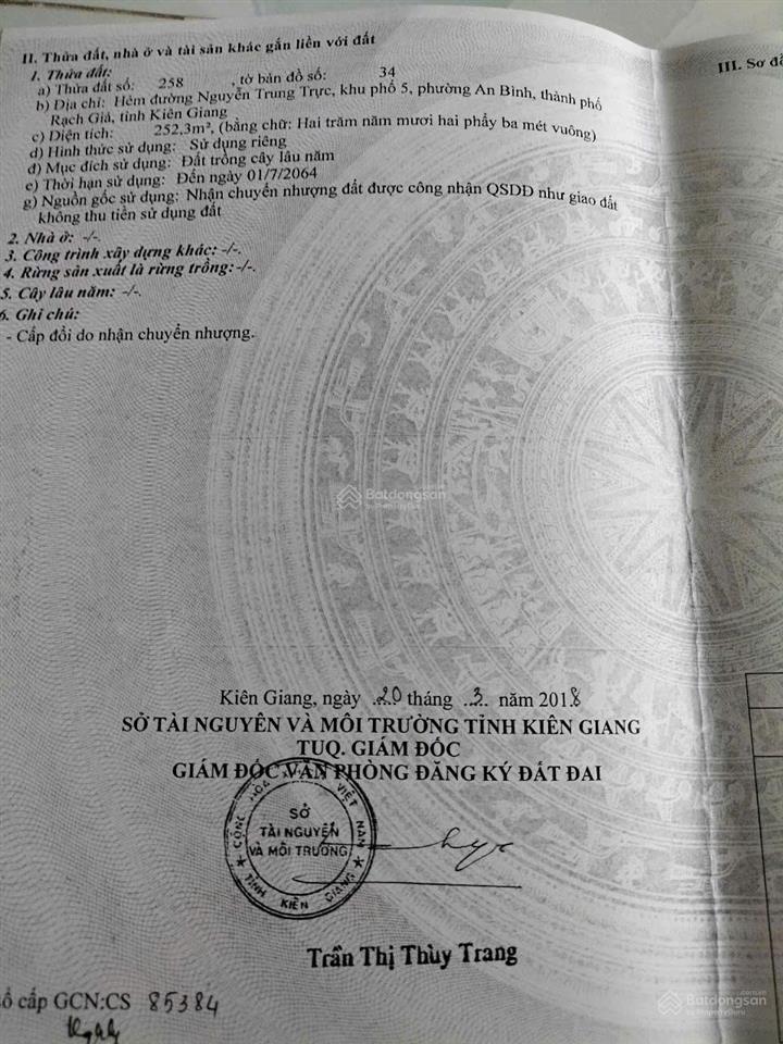 Bán dãy phòng trọ đang hoạt động 6 phòng, còn dư dt cất nhà