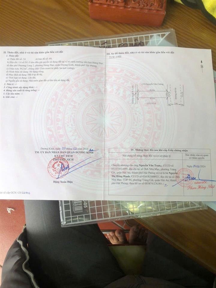 BÁN LÔ ĐẤT ĐẸP TẠI KHU TÁI ĐỊNH CƯ ANH DŨNG 5 - DƯƠNG KINH - HẢI PHÒNG