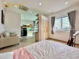 Căn hộ cho thuê 40m2 máy giặt riêng, full nội thất xa bếp gần q1 đường lê văn duyệt