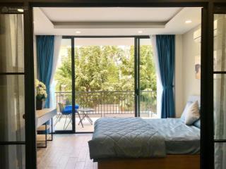 Căn hộ 1 phòng ngủ  ban công lớn  tách bếp full nội thất cao cấp ở lê quanh định gần chợ bà chiểu