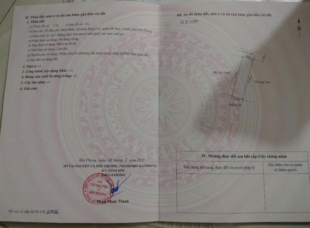 Giá 8xx triệu – Lô đất gần chợ Bàng La, ngõ bê tông ô tô vào, diện tích đẹp  ZALO 0567