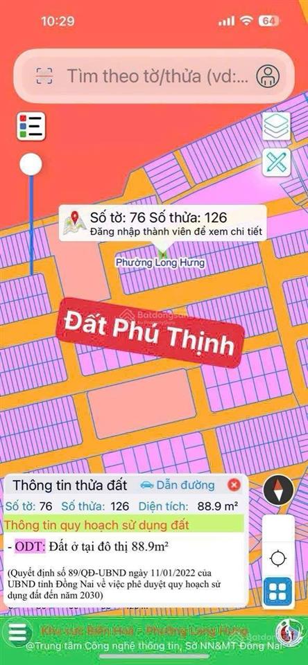 Rẻ nhất khu vực đất khu dân cư phú thịnh sau cfe trung nguyên phường long bình tân