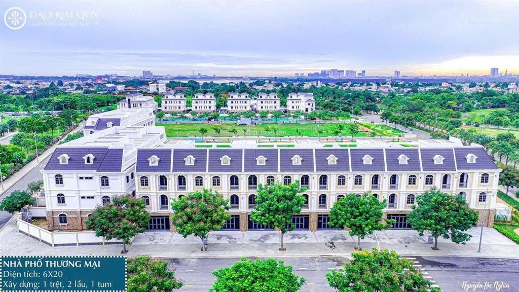 Nhà phố thương mại shophouse 1t, 2l, 1 tum 252m2 sàn, đảo kim quy, cù lao tân vạn, biên hoà