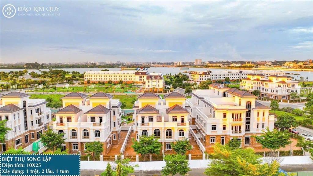 Nhà phố thương mại shophouse 1t, 2l, 1 tum 252m2 sàn, đảo kim quy, cù lao tân vạn, biên hoà