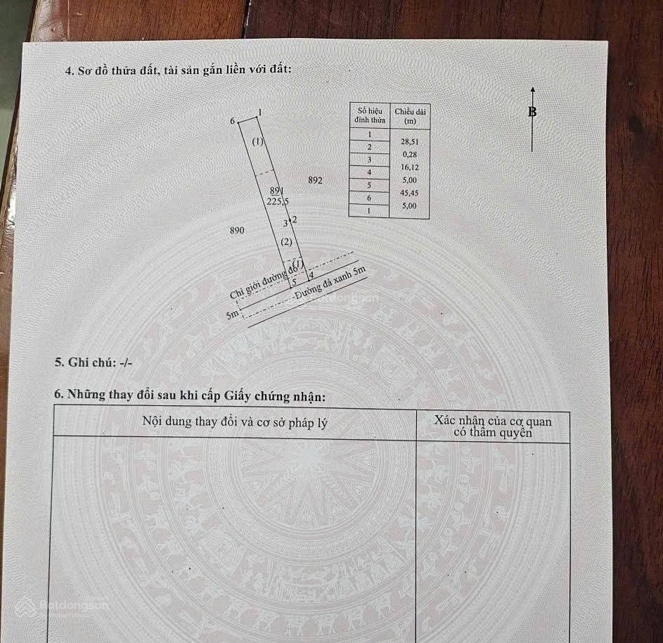 Đất 5 x 45m  giá  1 tỷ 800. mặt tiền đường nhựa thông. gần chợ đình. 8 phút qua đến hóc môn tp.hc