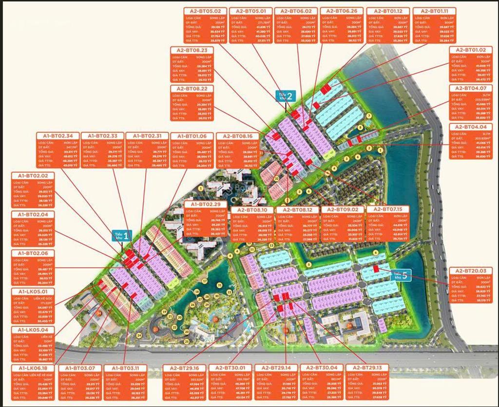 Liền kề mặt hồ trục chính 36m, tặng vườn+thẳng khoáng nóng, kinh doanh siêu đắc địa.  0946 455 ***