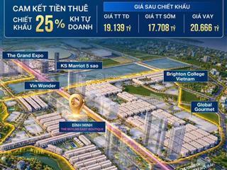 Cặp shop góc trực diện hồ, công viên, trục trug tâm dự án,hơn 30 tỷ dòng tiền 7%.  0946 455 ***