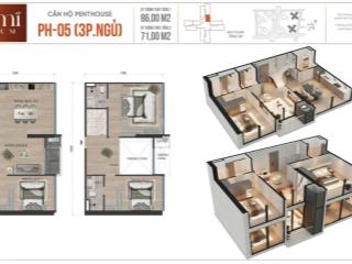 Penthouse 2 tầng alumi 3 ngủ, đẳng cấp chỉ hơn 7 tỷ, view trọn hà nội và sông hồng,  0946 455 ***