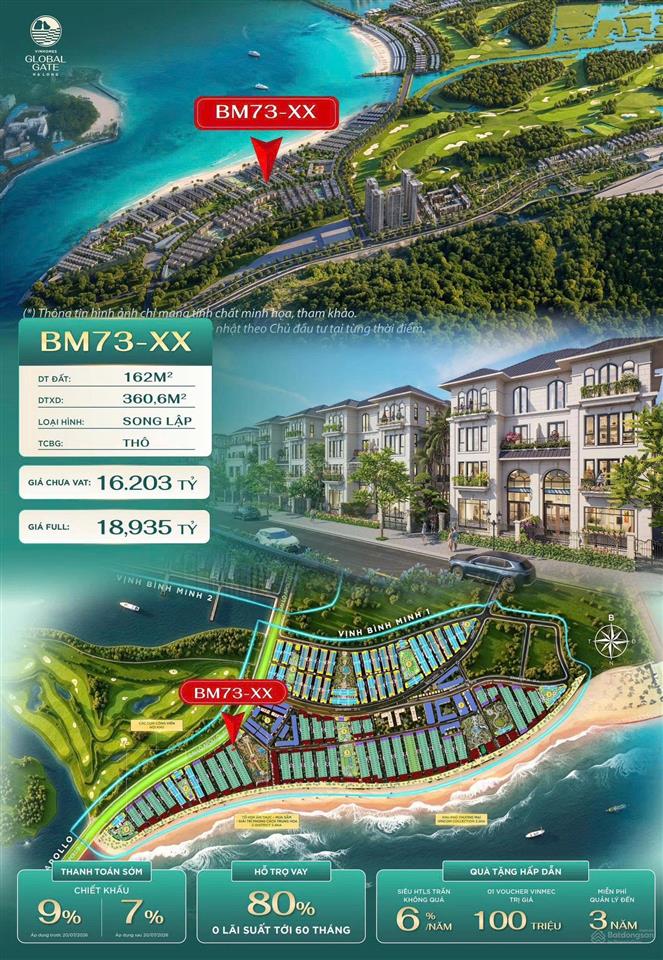 Độc quyền song lập bình minh 73 vườn hoa 162m2 giá 17,8 tỷ, hàng chuẩn giá đẹp  0946 455 ***