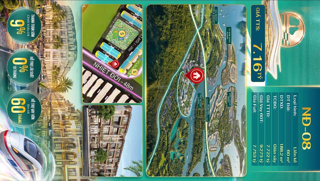 Shophouse nhiệt đới 08 cạnh góc cửa ngõ dự án thẳng công viên 8ha, cách 1km ga depot  0946 455 ***