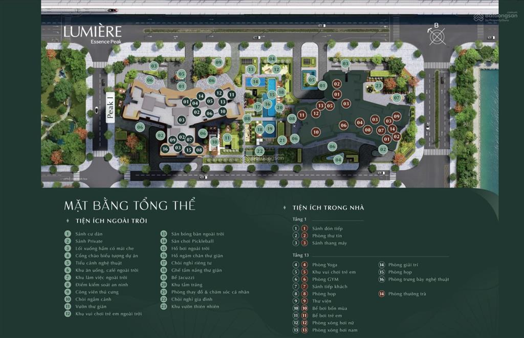 Căn 11 tòa peak 1 giá tốt còn tầng đẹp 1x giá hơn 8 tỷ, trung tâm lumiere hồ 32ha,  0946 455 ***
