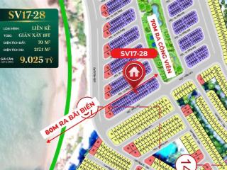Liền kề sóng vịnh 70m2 chỉ 80m ra biển giá hơn 8 tỷ thanh toán giãn, dòng tiền 8%.  0946 455 ***