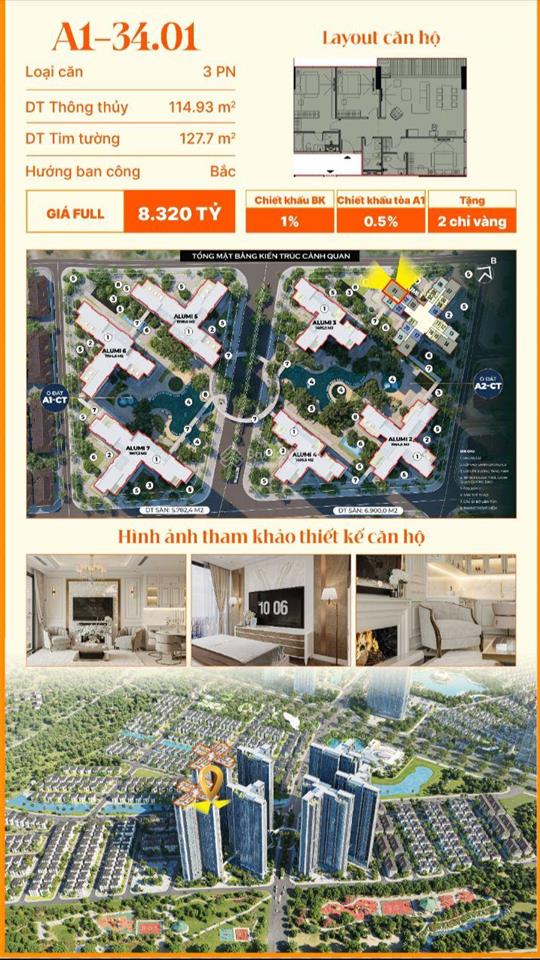 Sống đẳng cấp tại căn hộ 3pn
alumi  alluvia city văn giang
 100% căn góc, ban công
panorama