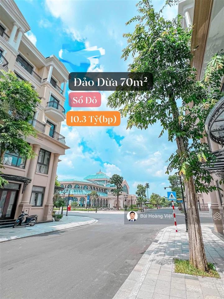 Liền kề đảo dừa 70m² chưa tới 10 tỷ 1 dãy ra công viên bể bơi, có mái. giá tốt dãy  0946 455 ***