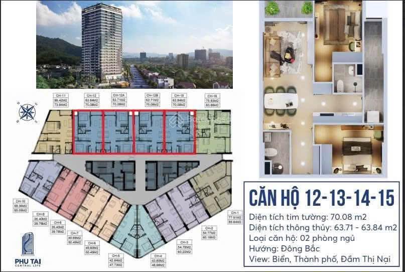 Phú tài central life căn hộ biển 2pn tt quy nhơn giá bán 34 triệu  38 triệu/m2  nhận nhà ngay