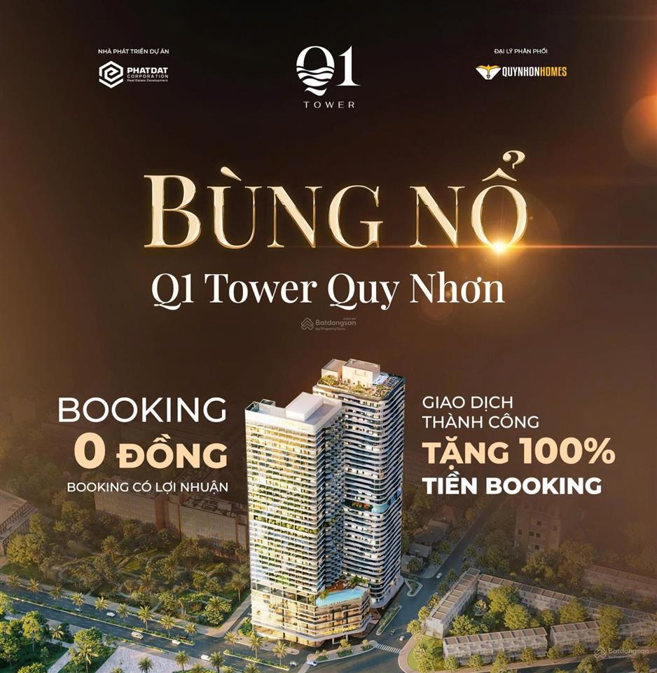 Chỉ 2,2 tỷ sở hữu ngay căn hộ q1 tower quy nhơn, vị trí kim cương, khai thác dòng tiền hấp dẫn