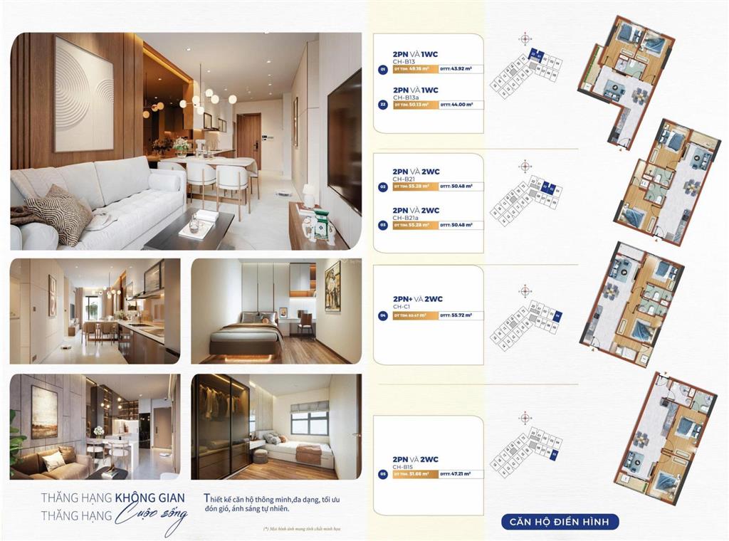 Destino centro 2pn/52m2 full nội thất. giá 1tỷ442 nhận nhà t12/2026  nh cho vay 75%  ngay