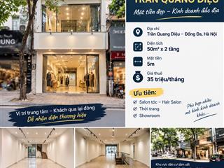 Cho thuê nhà phố trần quang diệu mặt tiền đẹp, vị trí vàng kinh doanh