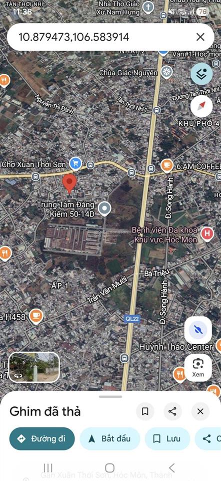 Bán nhanh 240m2 sát vinhomes hóc môn giá tốt