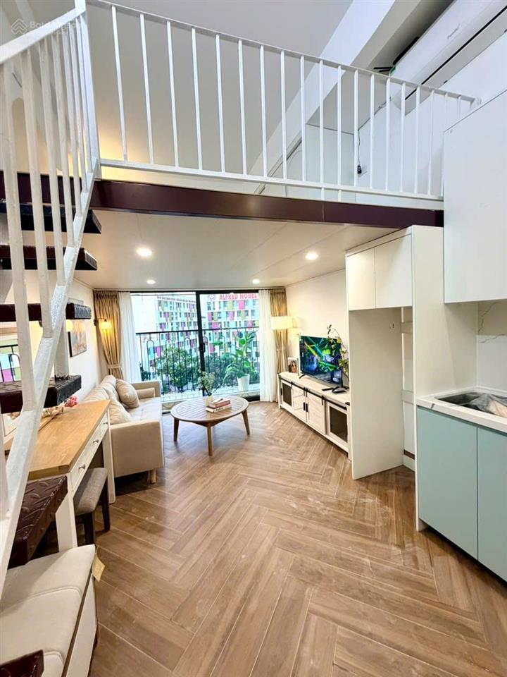 Duplex 35m2 mới tinh full option ngay mặt đường huỳnh thúc kháng đối diện hateco  đống đa  láng