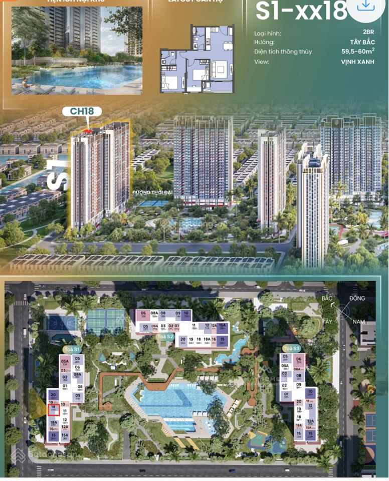 Chiết khấu ngoại giao căn 2 ngủ  60m dự án masteri era landmark giá chỉ từ 872 triệu