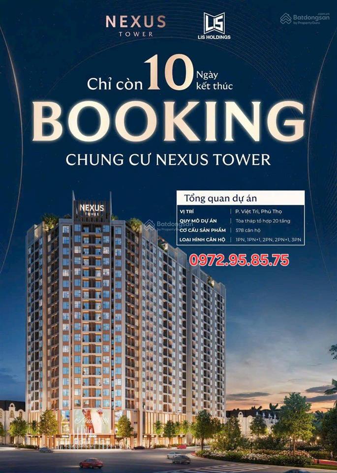 Bán căn hộ chung cư nexus tower, phố hai bà trưng, việt trì