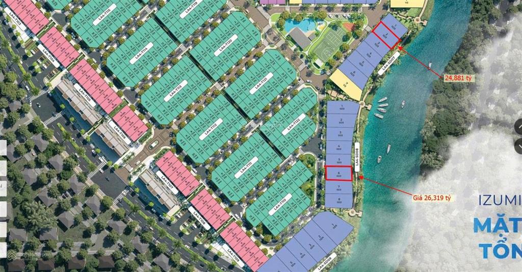 Bán biệt thự view sông  izumi canaria khu compound an ninh 24/7, tiện ích 5 sao