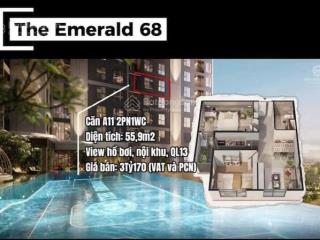 The emerald 68 căn hộ 2pn1wc view trực diện hồ bơi giá 3tỷ170 (đã bao gồm vat và pcn)