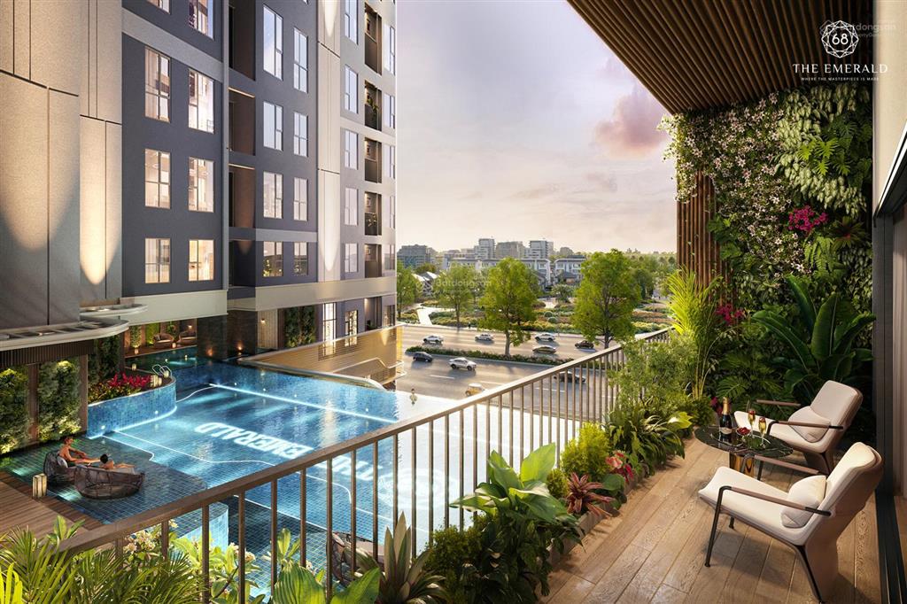 The emerald 68 căn góc a10 2pn2wc ban công lồi tầng đẹp, hướng đông nam chỉ 3tỷ9 (vat và bao pcn)
