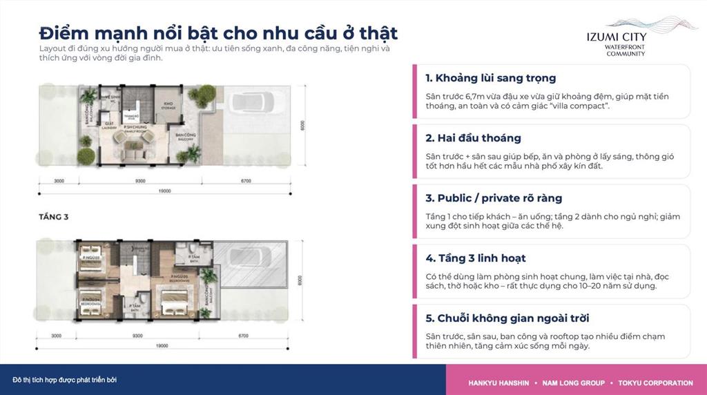Nhà phố vườn 3 tầng 152m2 izumi canaria 7,6tỷ (vat) nhận nhà t11/2027  tt chỉ 50% đến khi nhận nhà